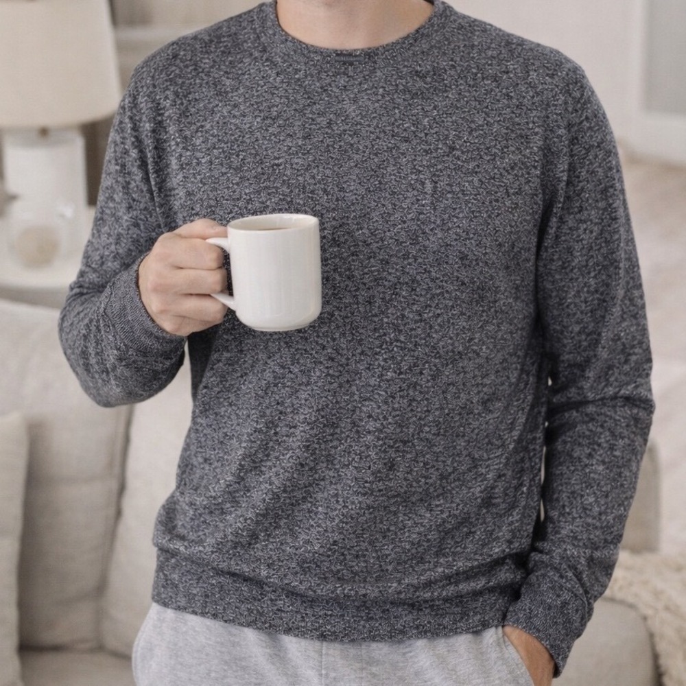 Z2 Tommy John Men's Long Sleeve Dark Gray Sweater Large Crewneck